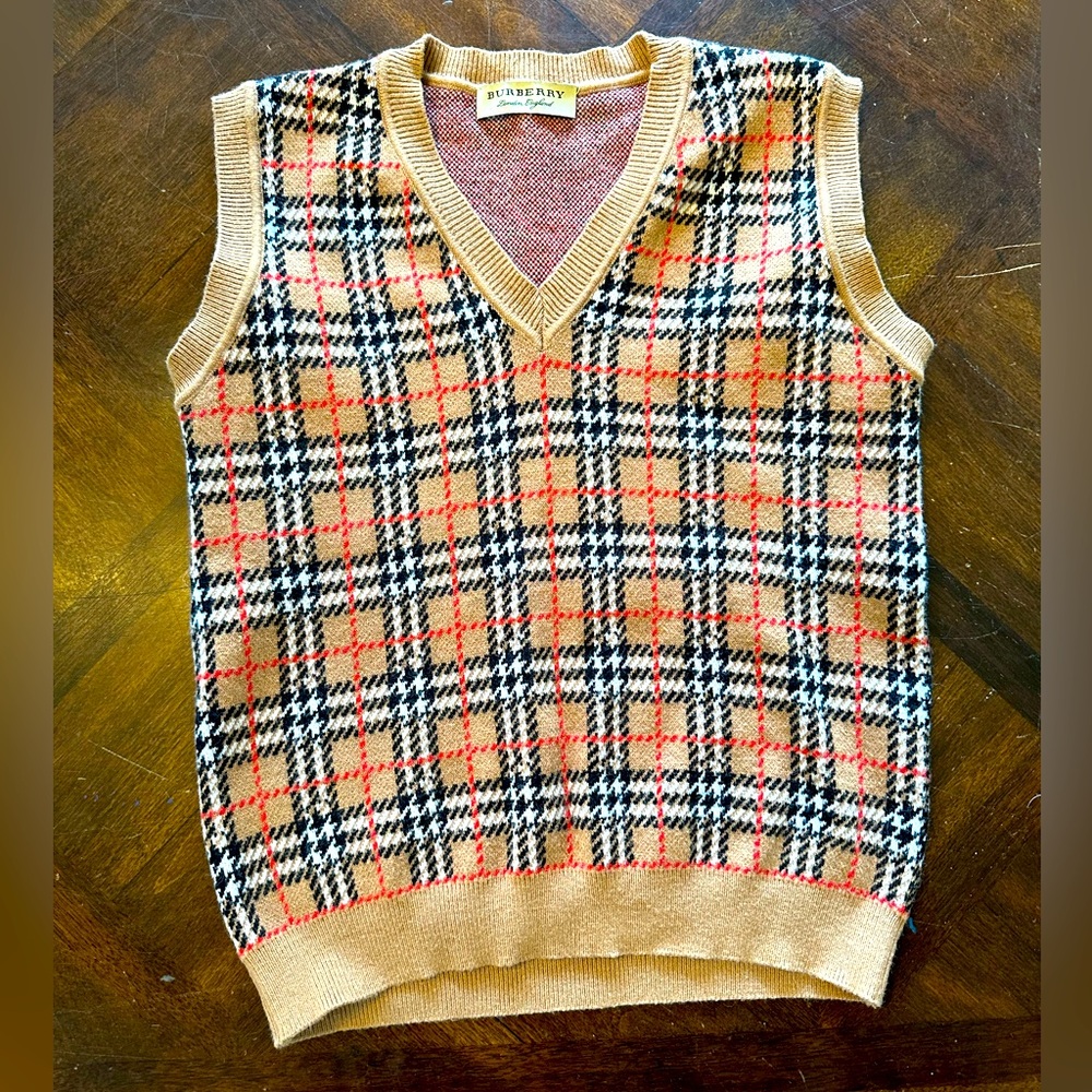 Boys Burberry sweater vest (cotton)